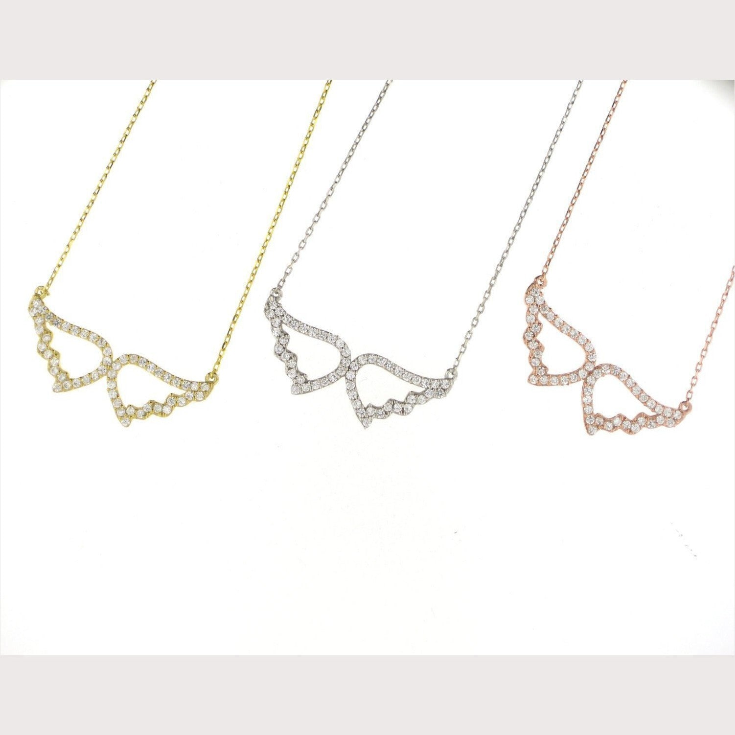 SALE--Small Pave Angel Wings