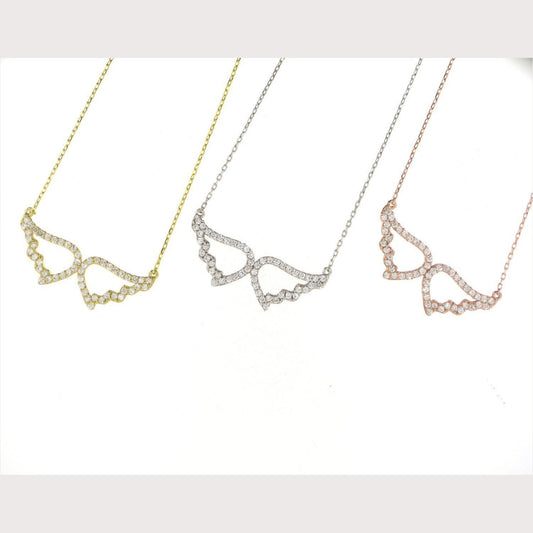 SALE--Small Pave Angel Wings