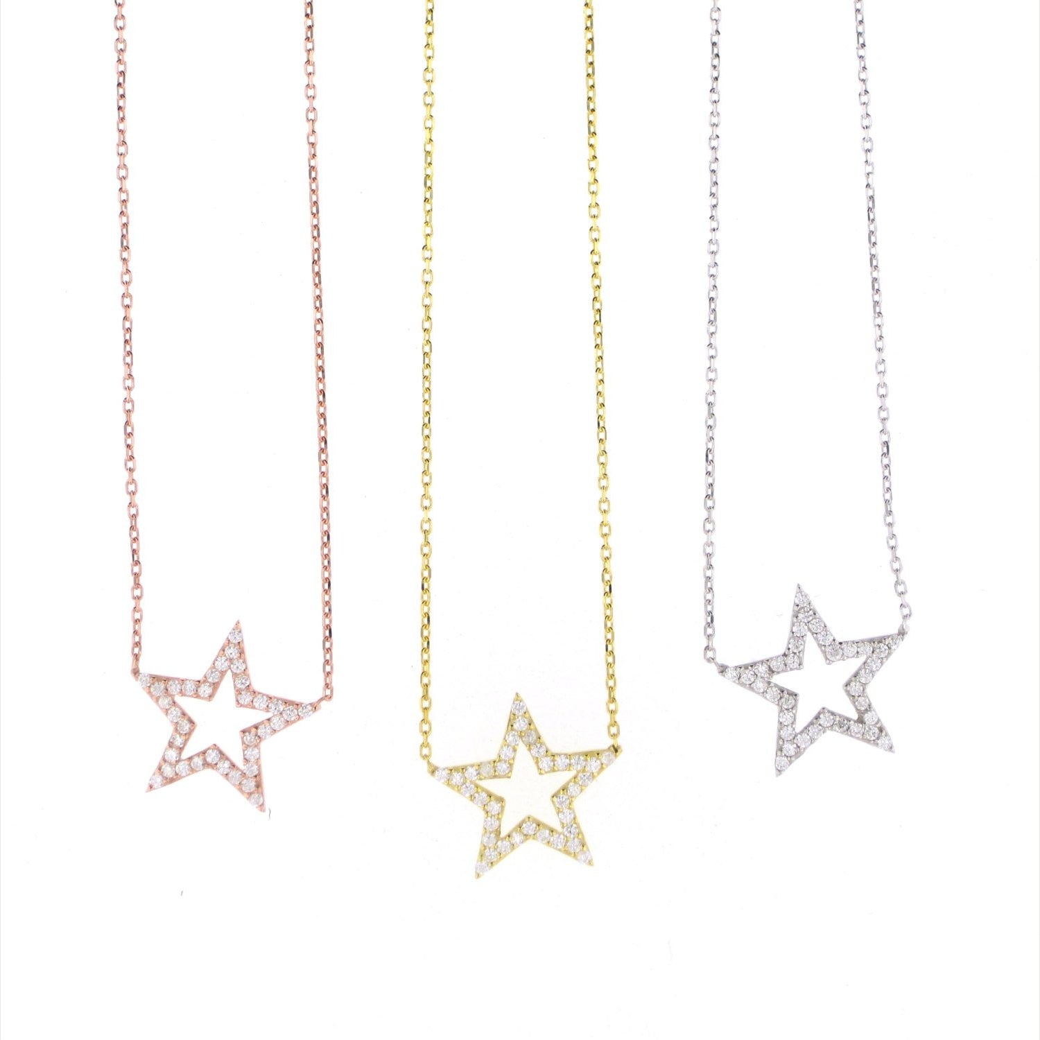 SALE--Pave Star Necklace