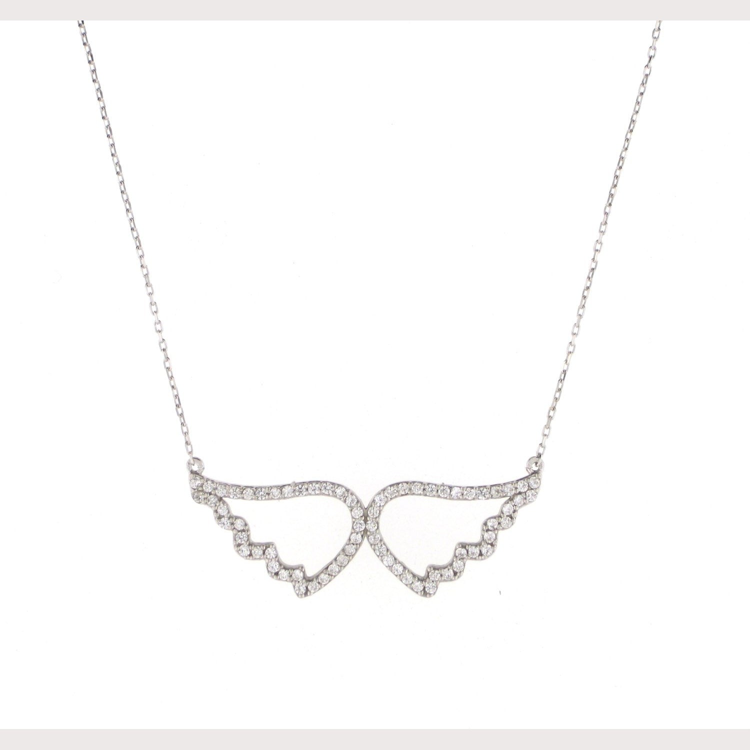 SALE--Large Pave Angel Wings