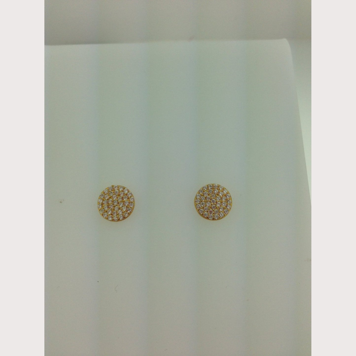 Small Stud Disc Earrings-Silver