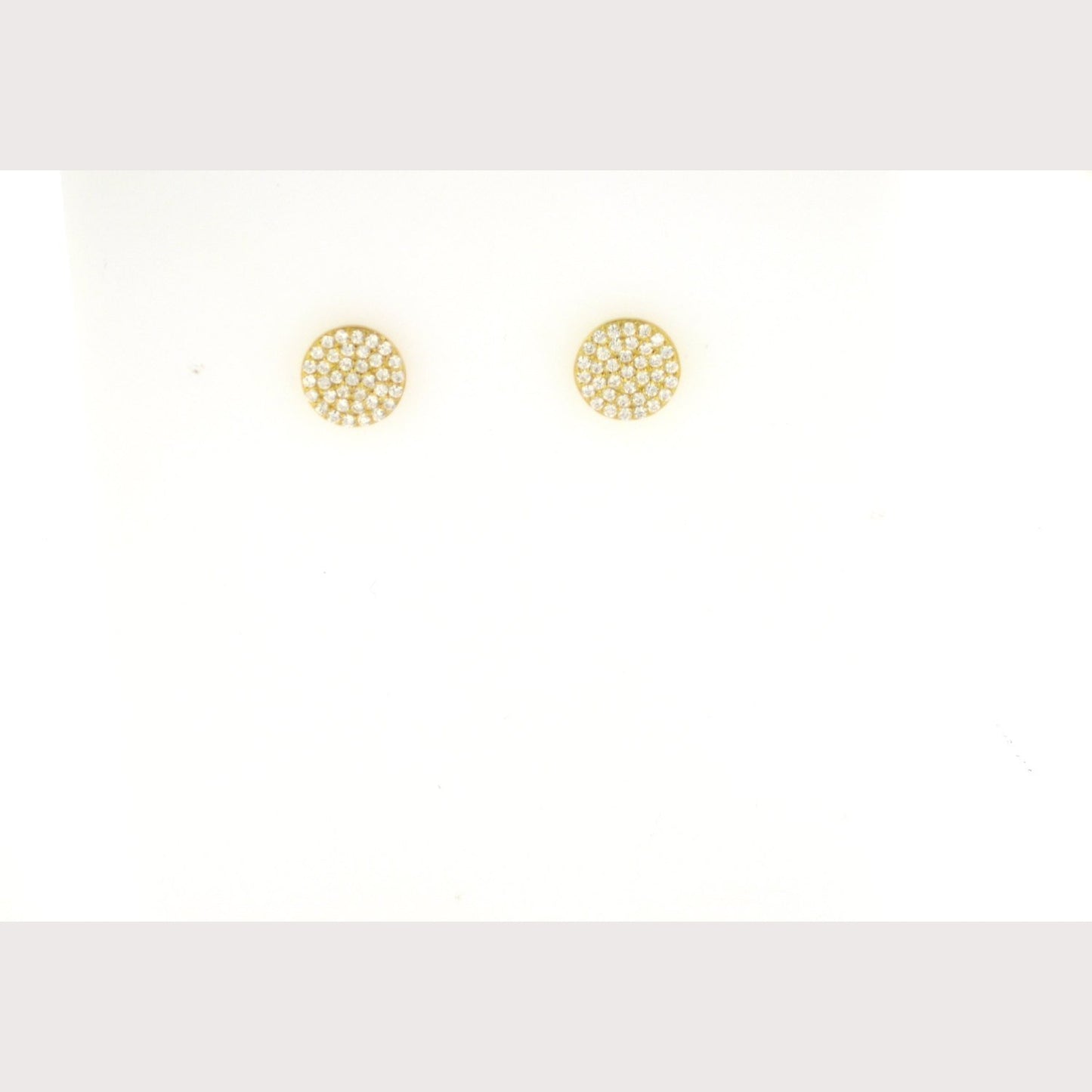 Small Stud Disc Earrings-Silver