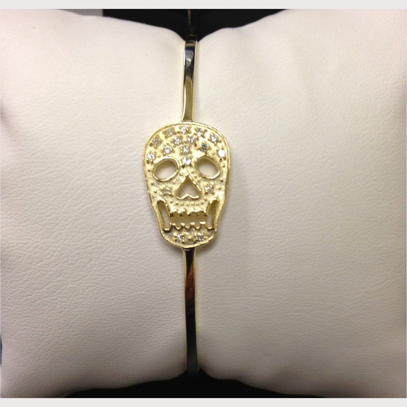 SALE---Gold Skull Bangle
