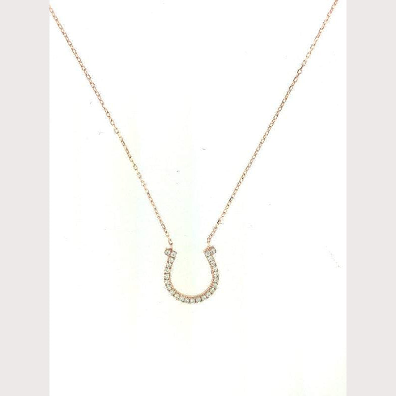 Horseshoe Pave Necklace