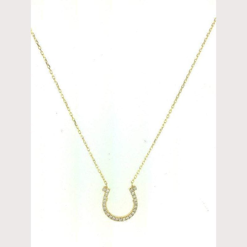 Horseshoe Pave Necklace