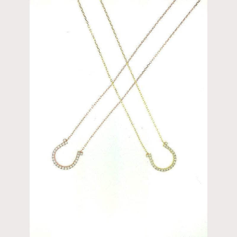 Horseshoe Pave Necklace