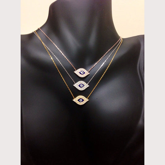 Evil Eye Enamel Necklace