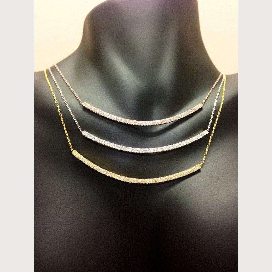 Pave Bar Necklace