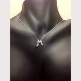 Pave (N) Initial Necklace