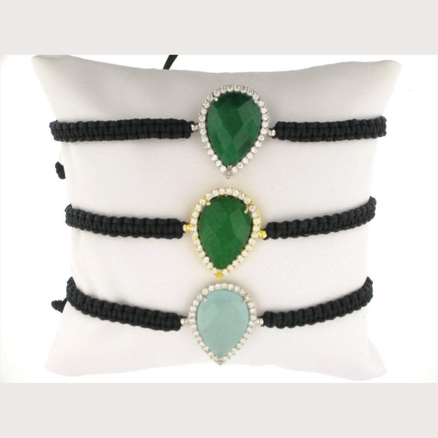 TWO WEEK SALE Tear Drop Macrame Bracelet