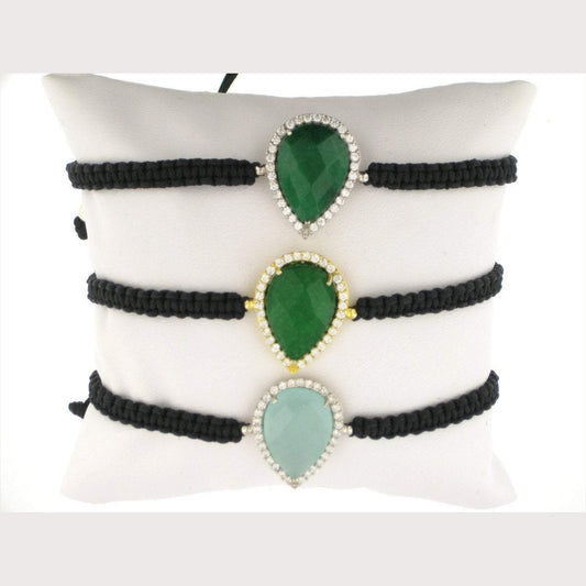 TWO WEEK SALE Tear Drop Macrame Bracelet