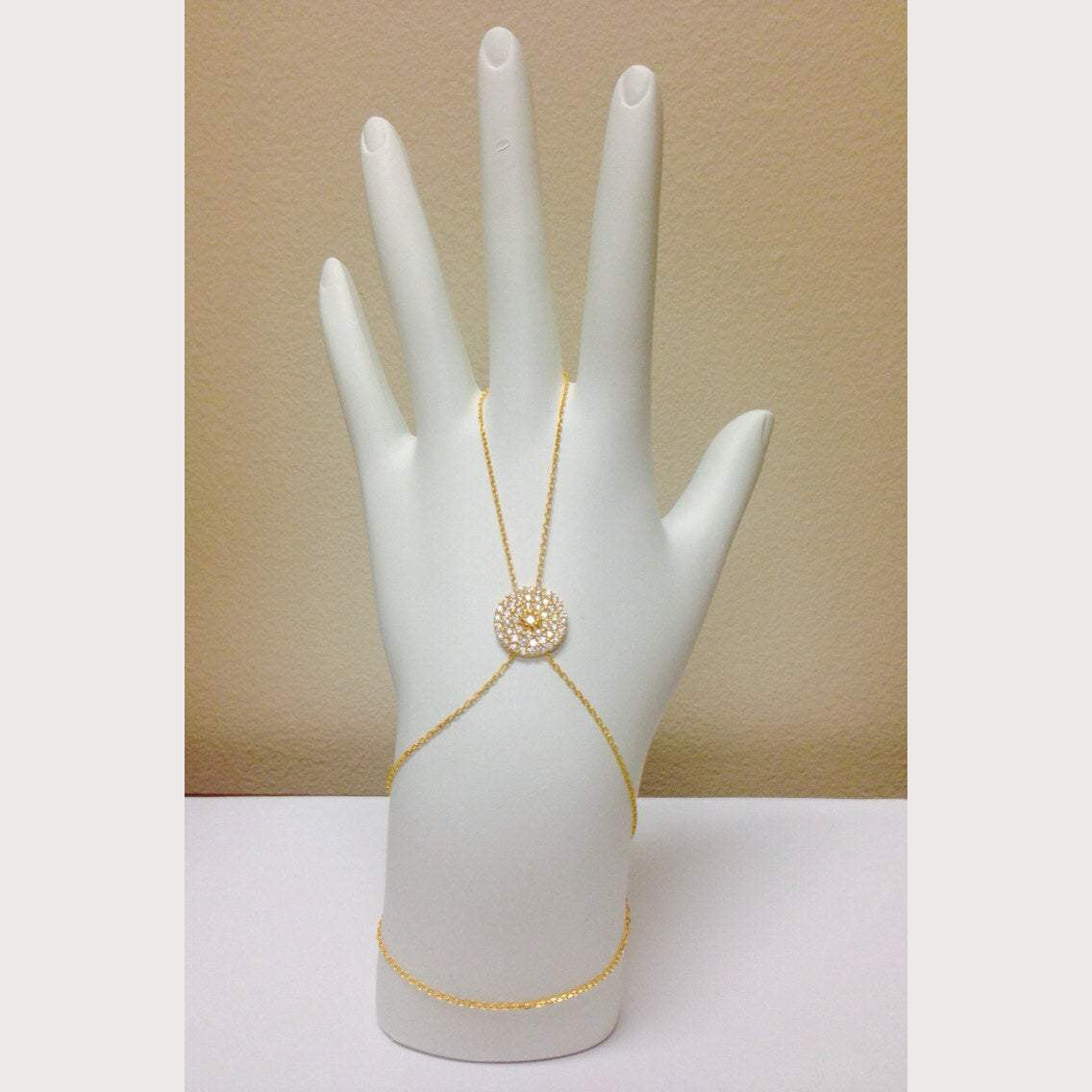 Large Disc Hand Bracelet