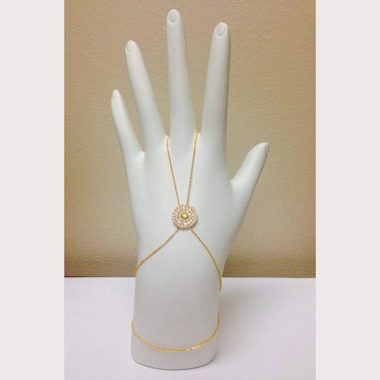 Large Disc Hand Bracelet