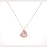 Sideway Pave Heart Necklace