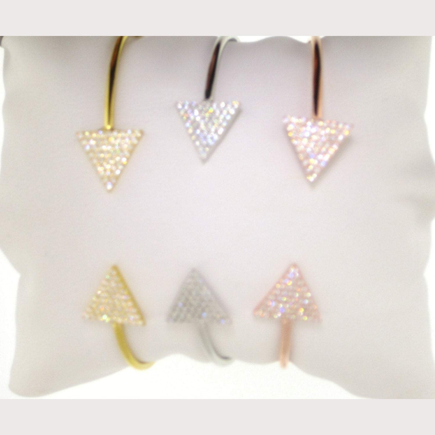 Triangle Arrow Bangle-Yellow Gold