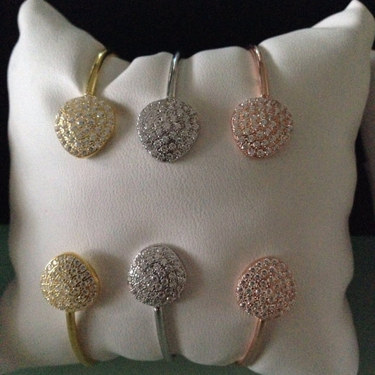 Triangle Disc Bangle-Yellow Gold