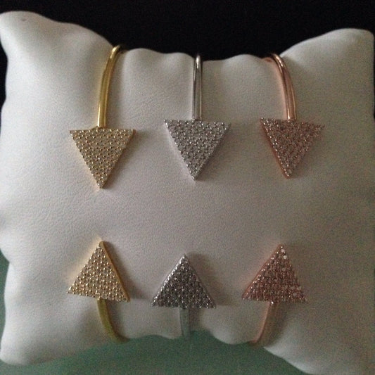 Triangle Arrow Bangle-Yellow Gold