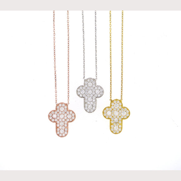 Puffy Cross Necklace