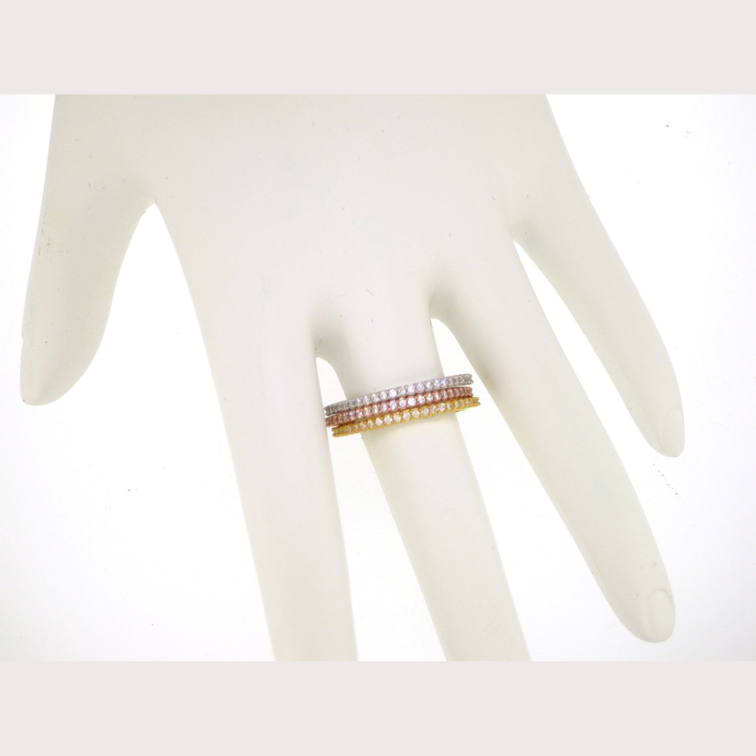 Eternity TriColor Stackable Rings