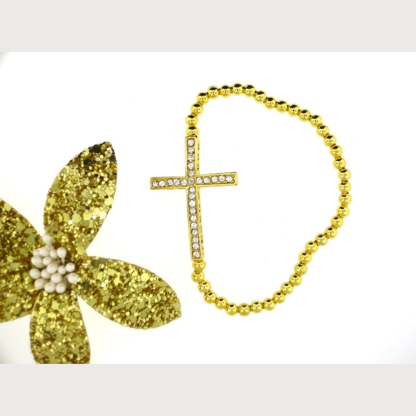 CLEARANCE---Sideway Cross Bracelet