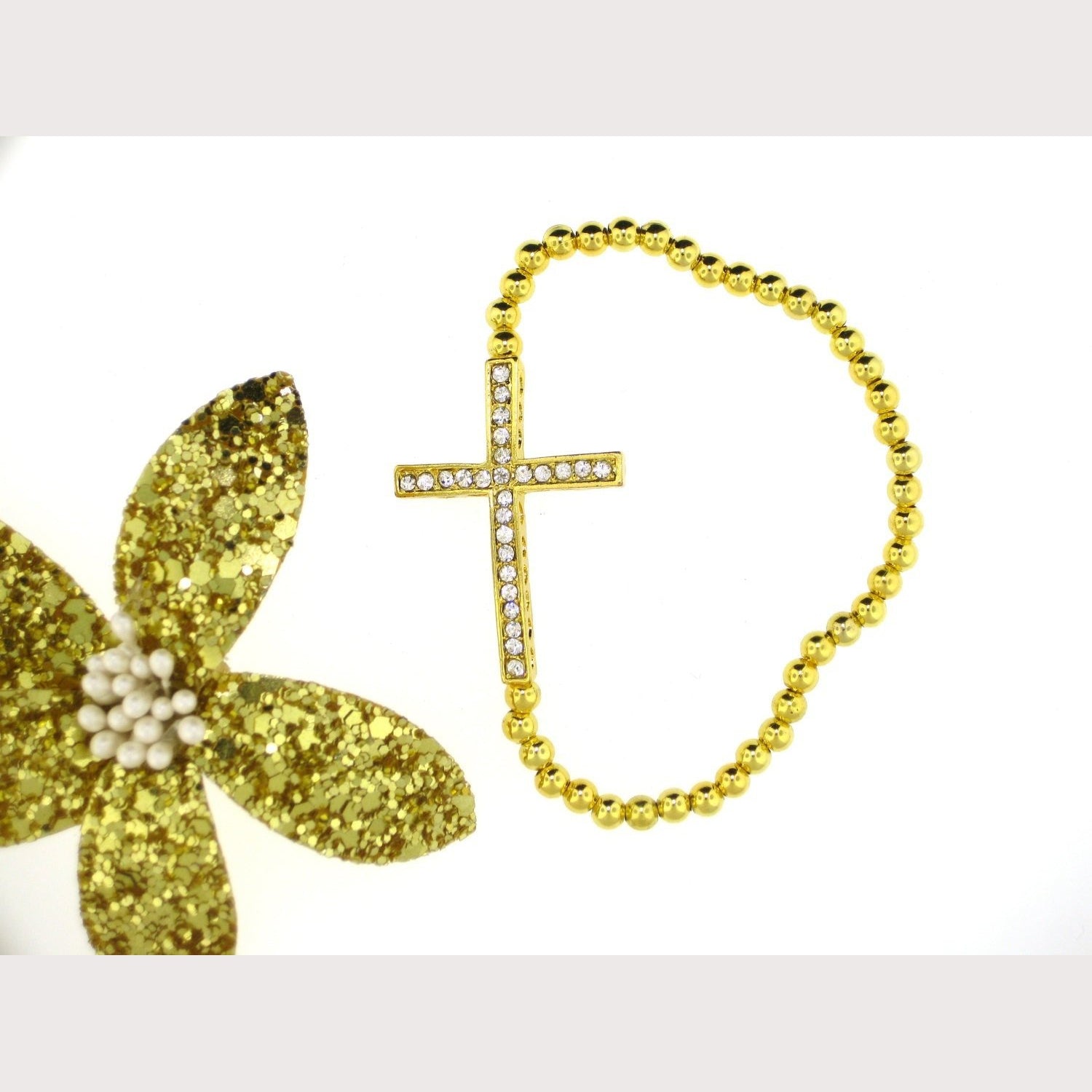 CLEARANCE---Sideway Cross Bracelet