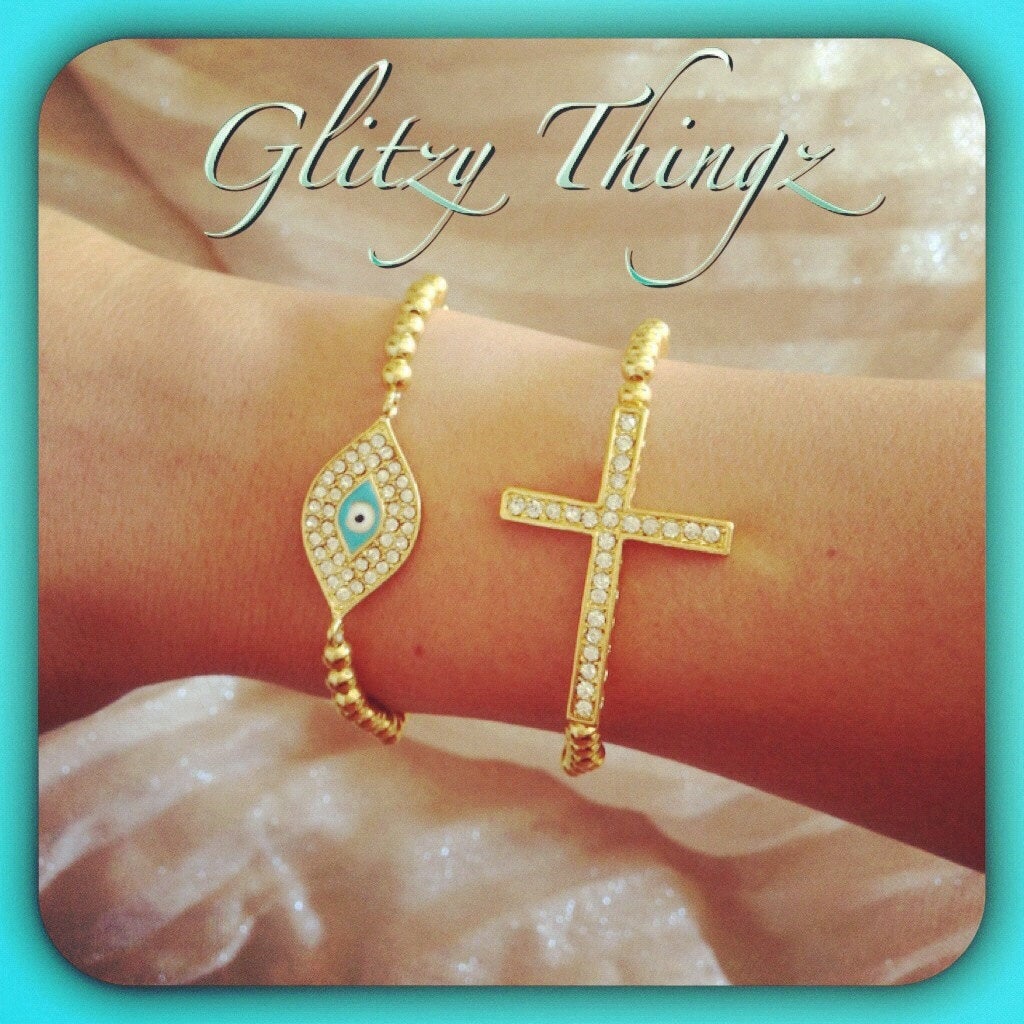 CLEARANCE---Sideway Cross Bracelet