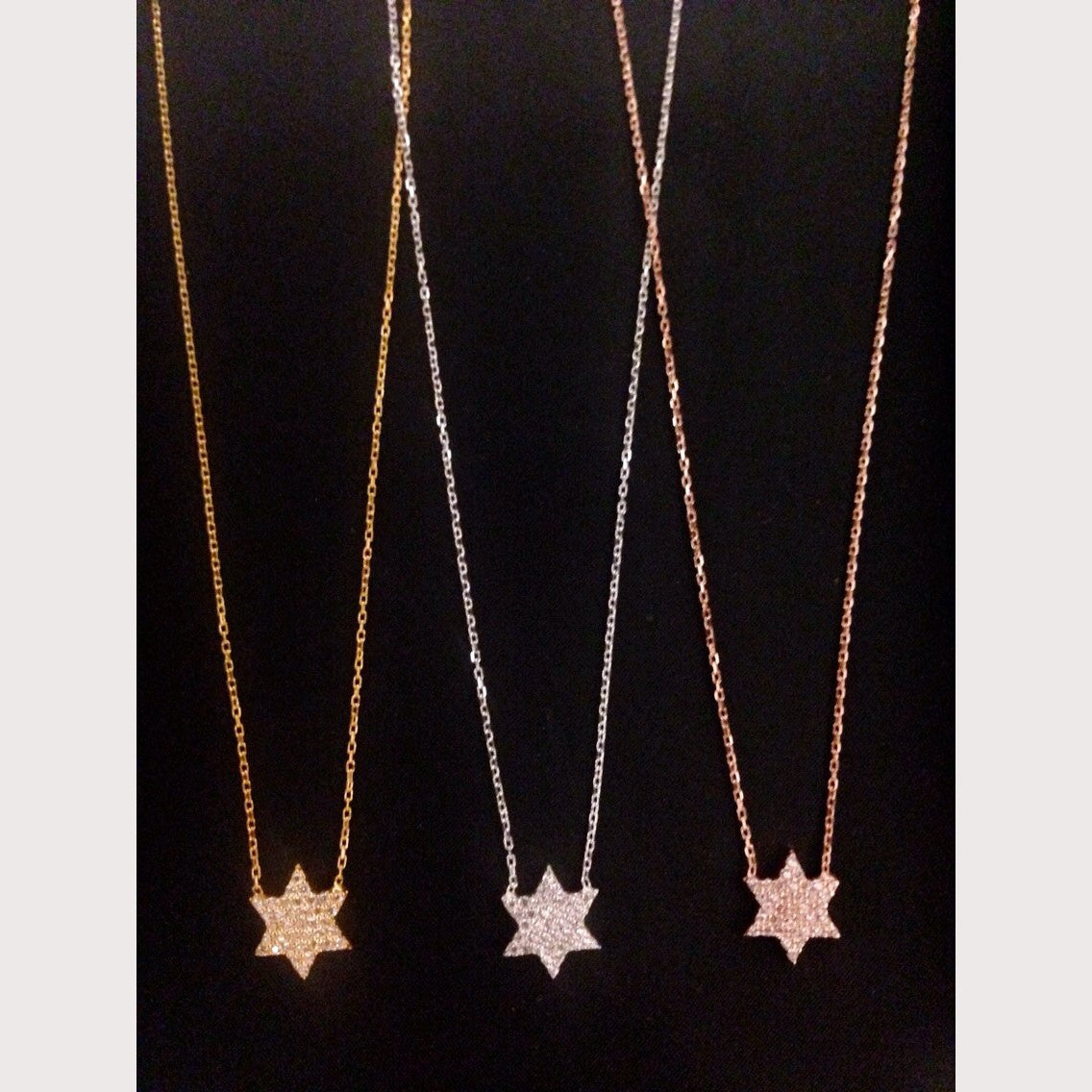 Pave Star of David Necklace