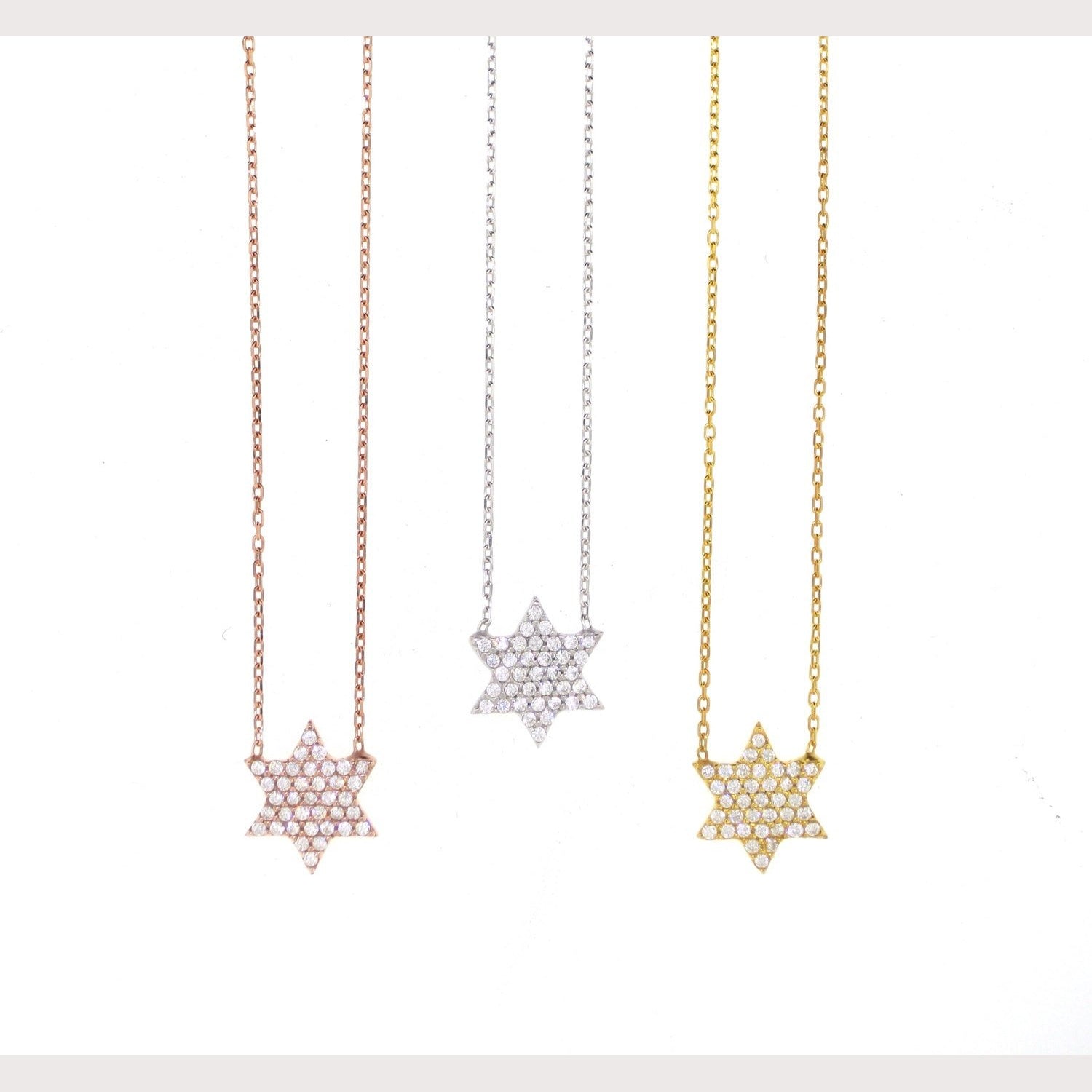 Pave Star of David Necklace