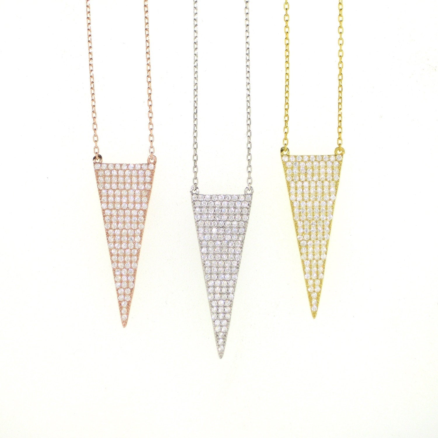 Drop Arrow Necklace-Gold