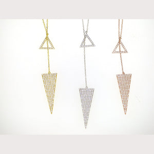 Triangle Arrow Lariat Necklace