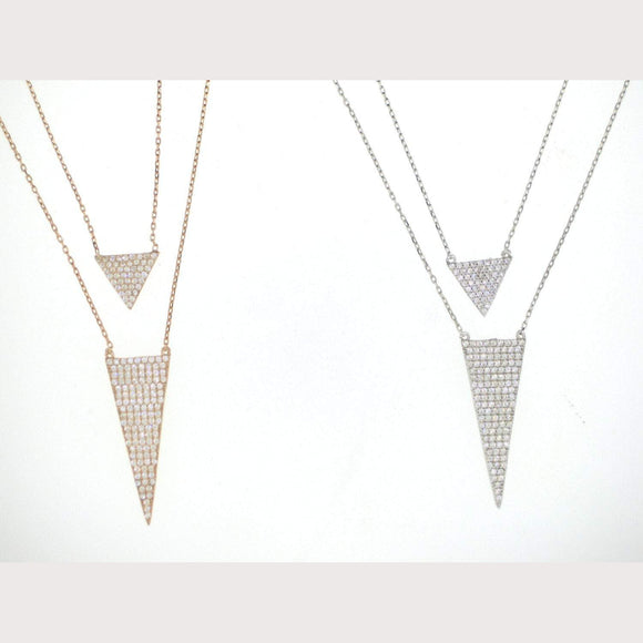 Layered Triangle Arrow Necklace