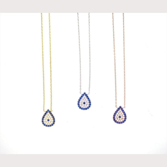 Pear Shaped Evil Eye Necklace
