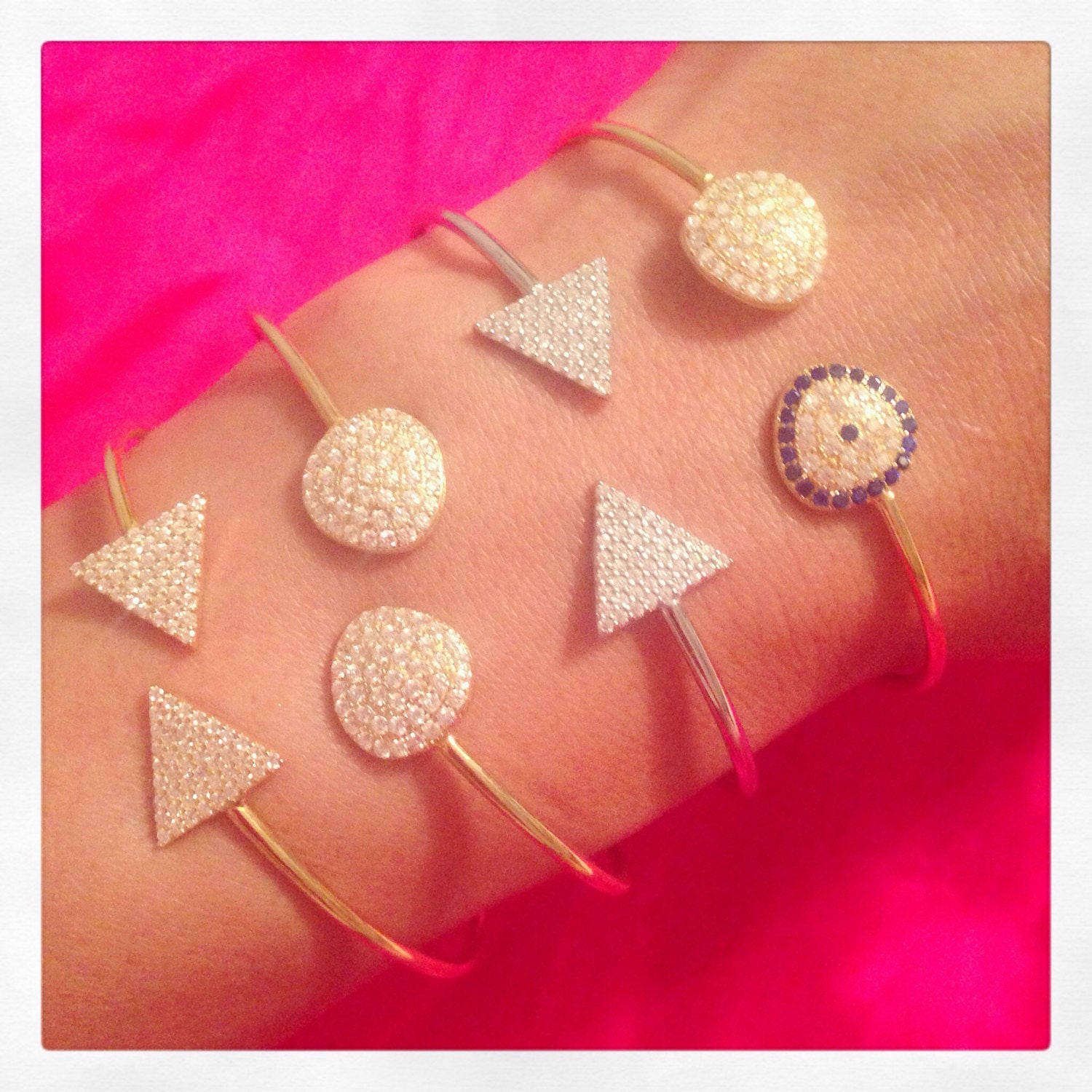 Triangle Arrow Bangle-Yellow Gold