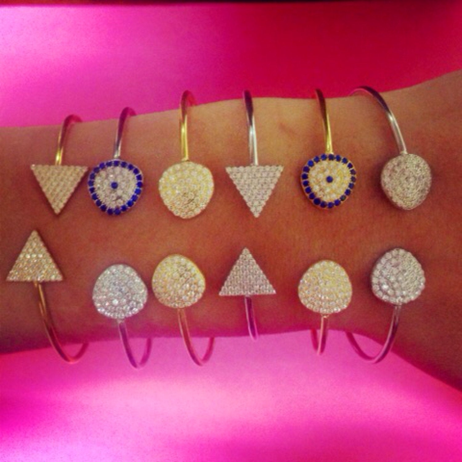Triangle Arrow Bangle-Yellow Gold