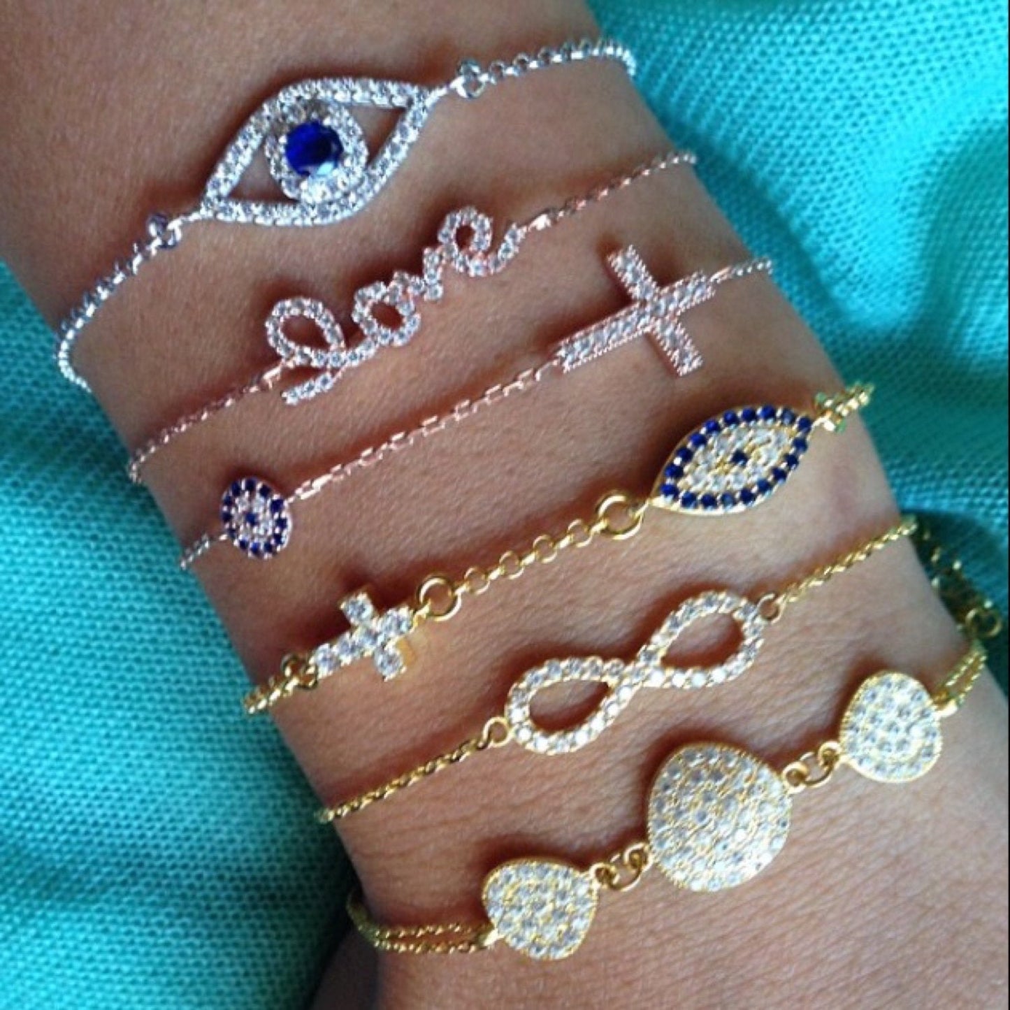 Triple Disc Chain Bracelet-Yellow Gold