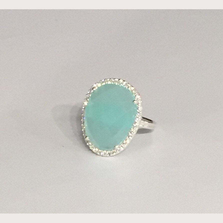 Aqua Gemstone Ring