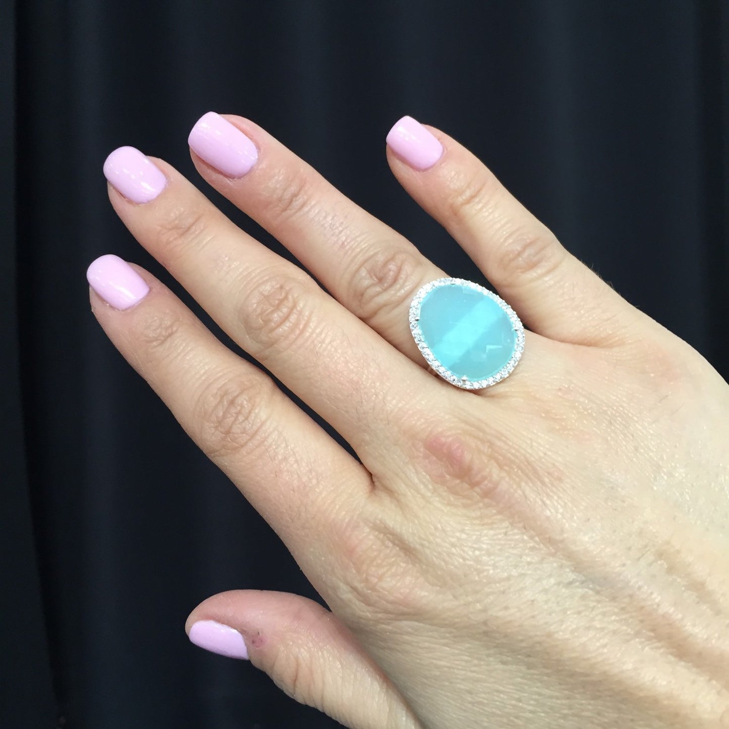 Aqua Gemstone Ring