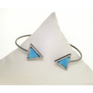 Mykonos Turquoise Stone Cuff