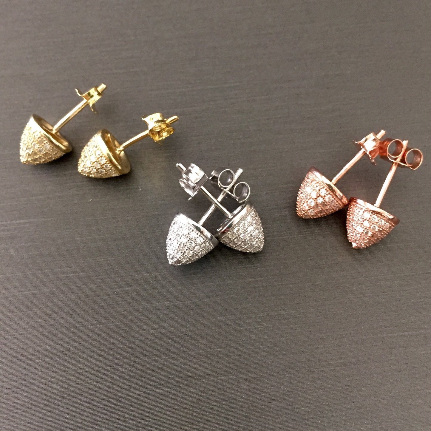 Pyramid Stud Earrings