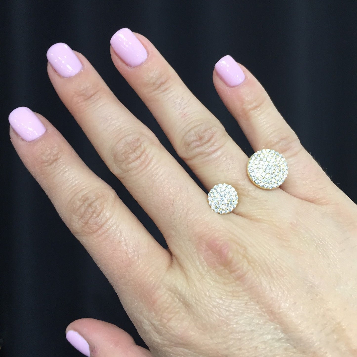 Double Disc Ring-Yellow Gold