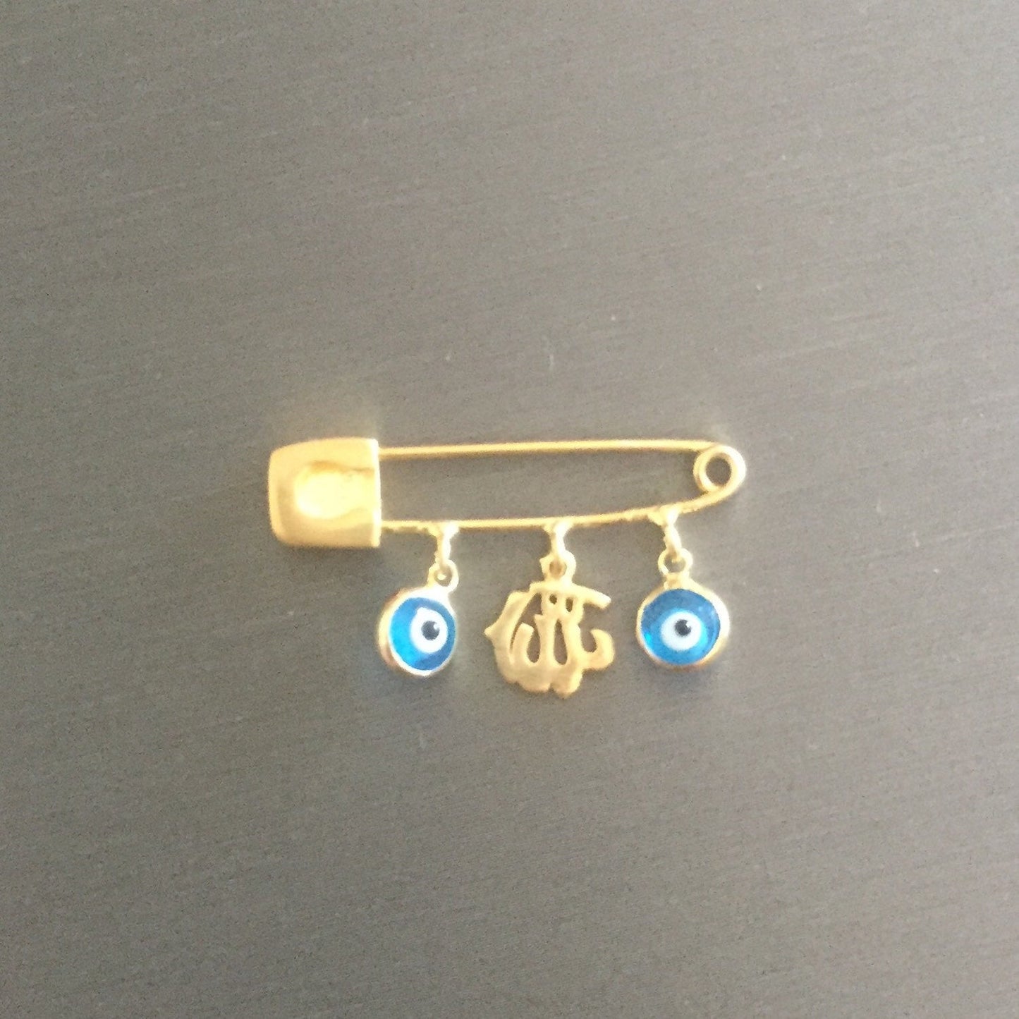 Gold Allah Evil Eye Pin