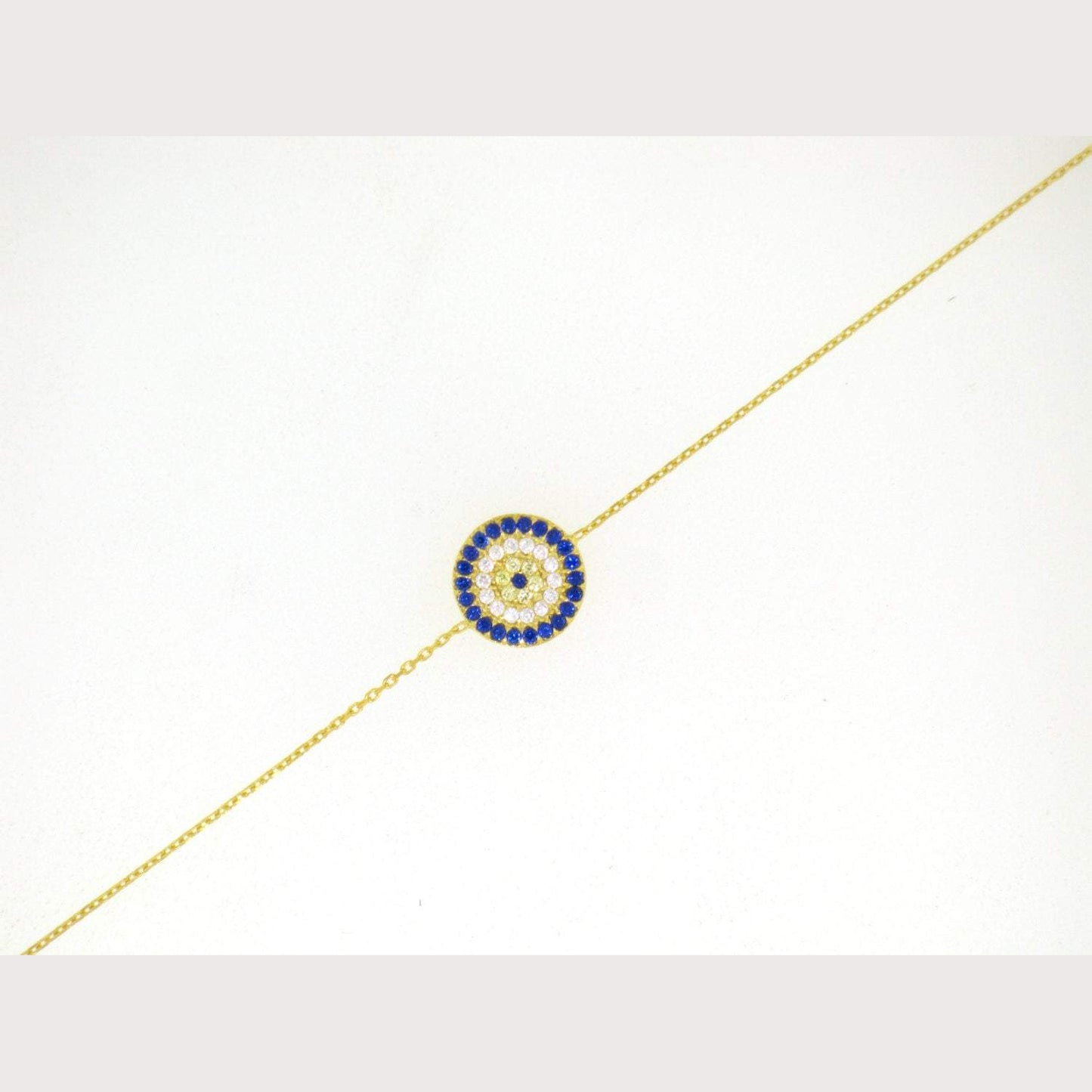 Elegant Evil Eye Bracelet-Yellow Gold