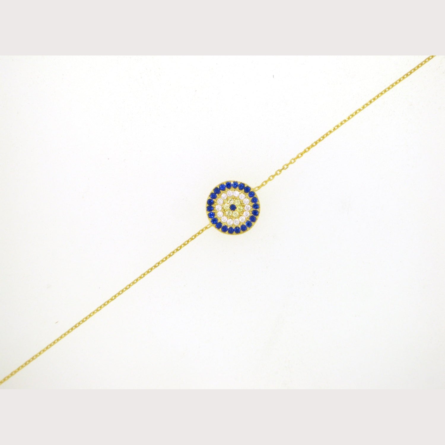 Elegant Evil Eye Bracelet-Yellow Gold