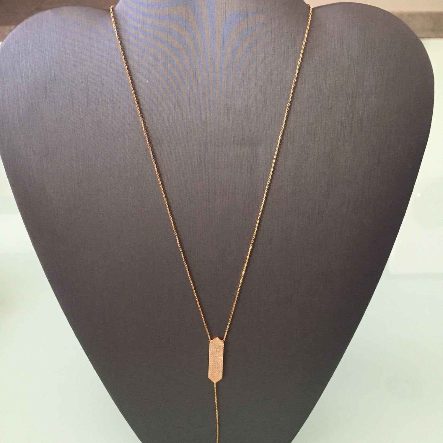 Bar Lariat Necklace