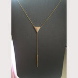 Pyramid Lariat Necklace-Yellow Gold