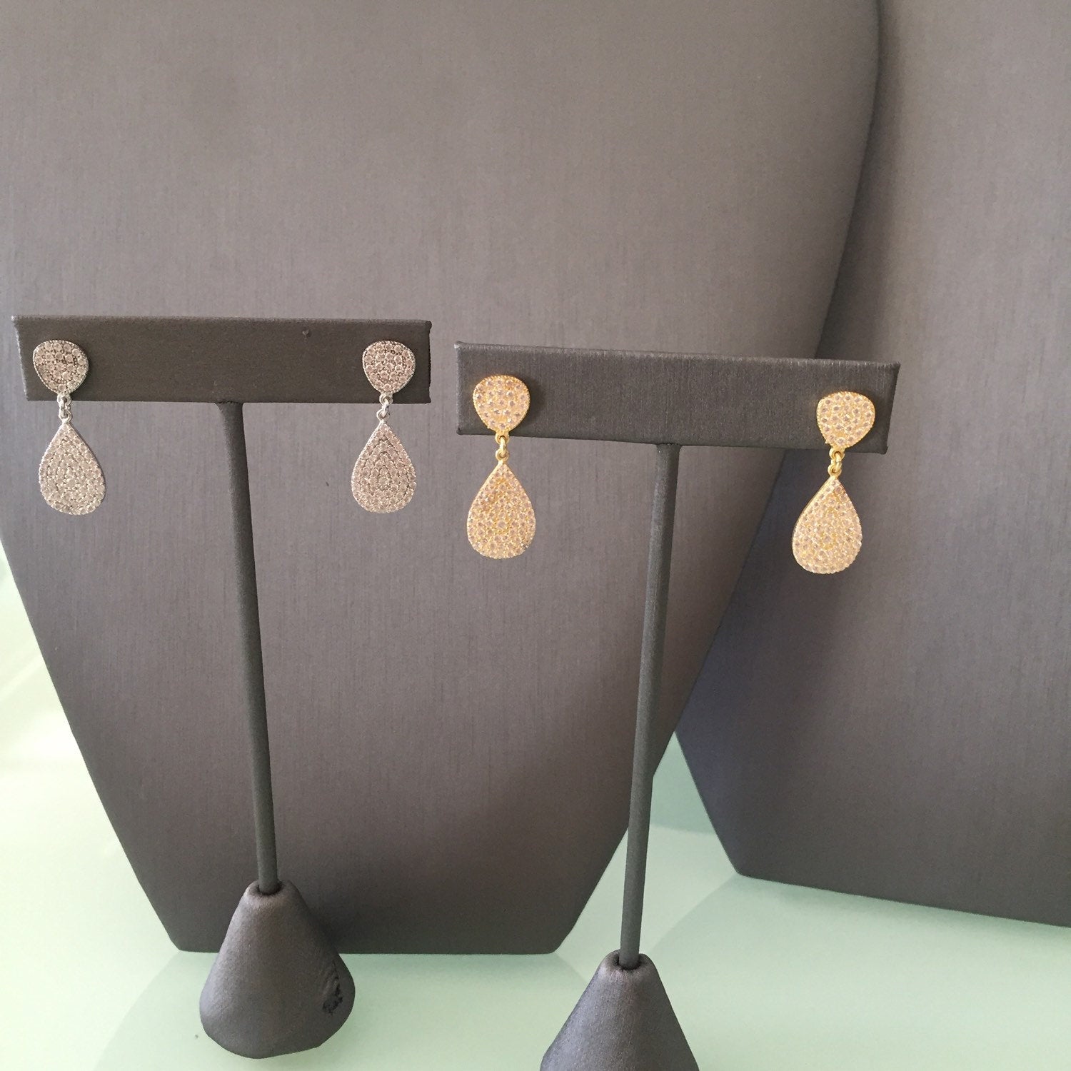 Teardrop Disc Earrings