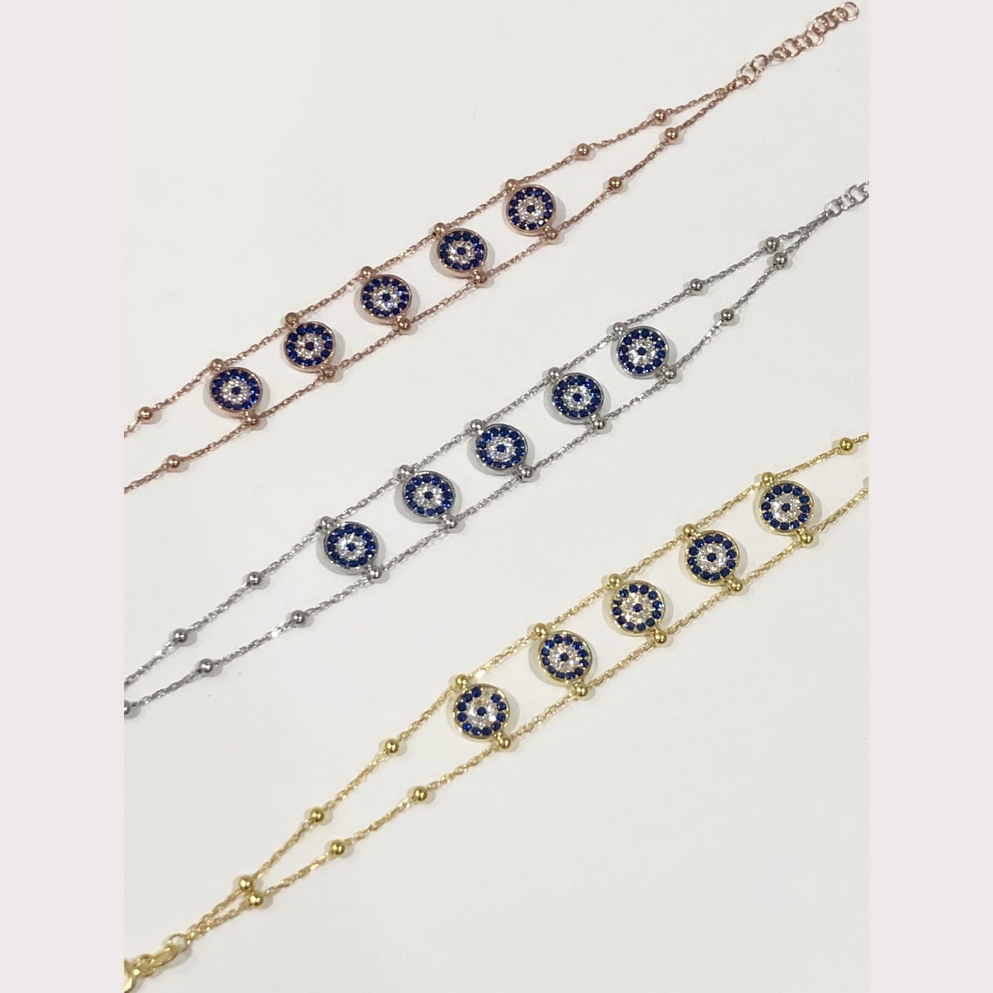 Multi Evil Eye Chain Bracelet