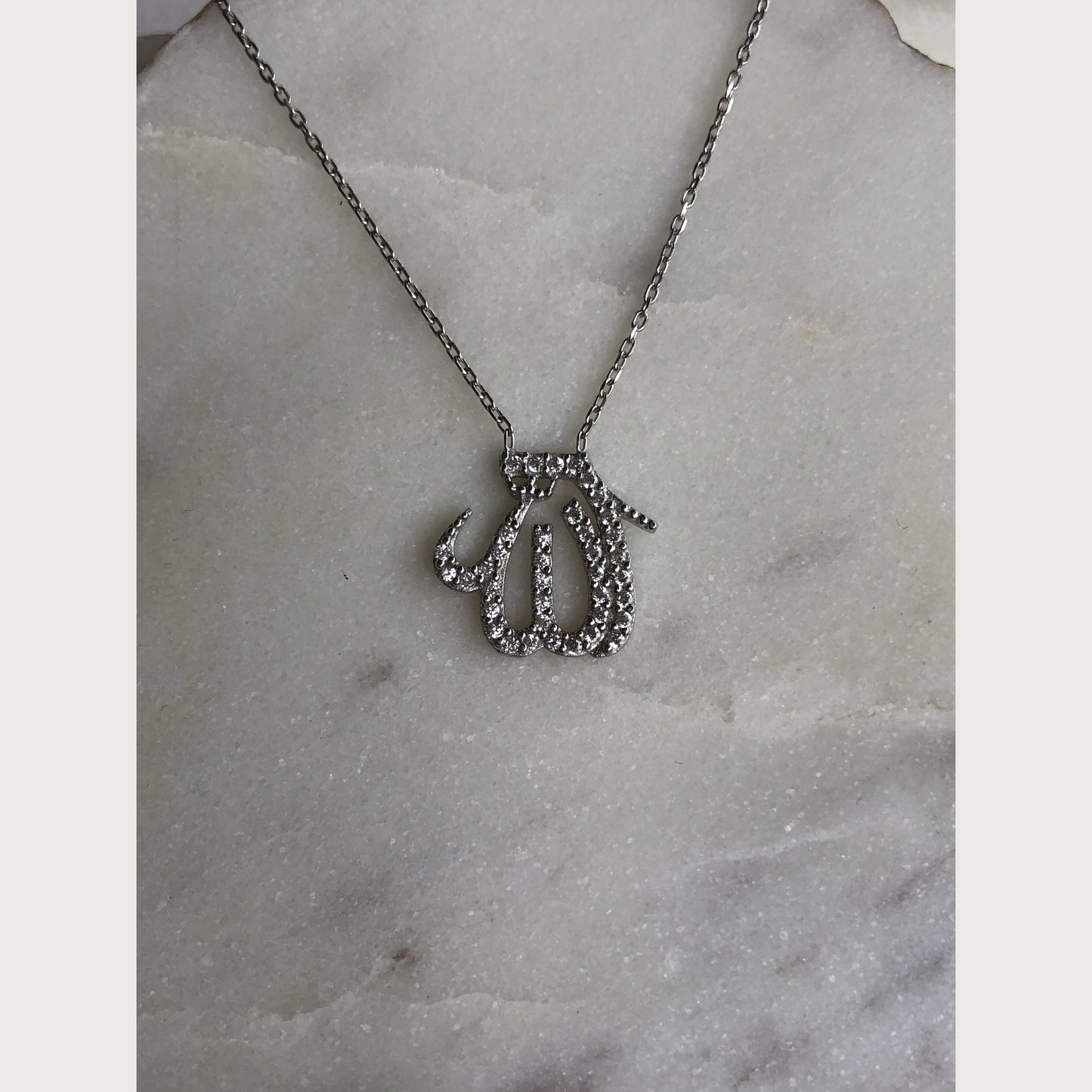 Medium Pave Allah Necklace