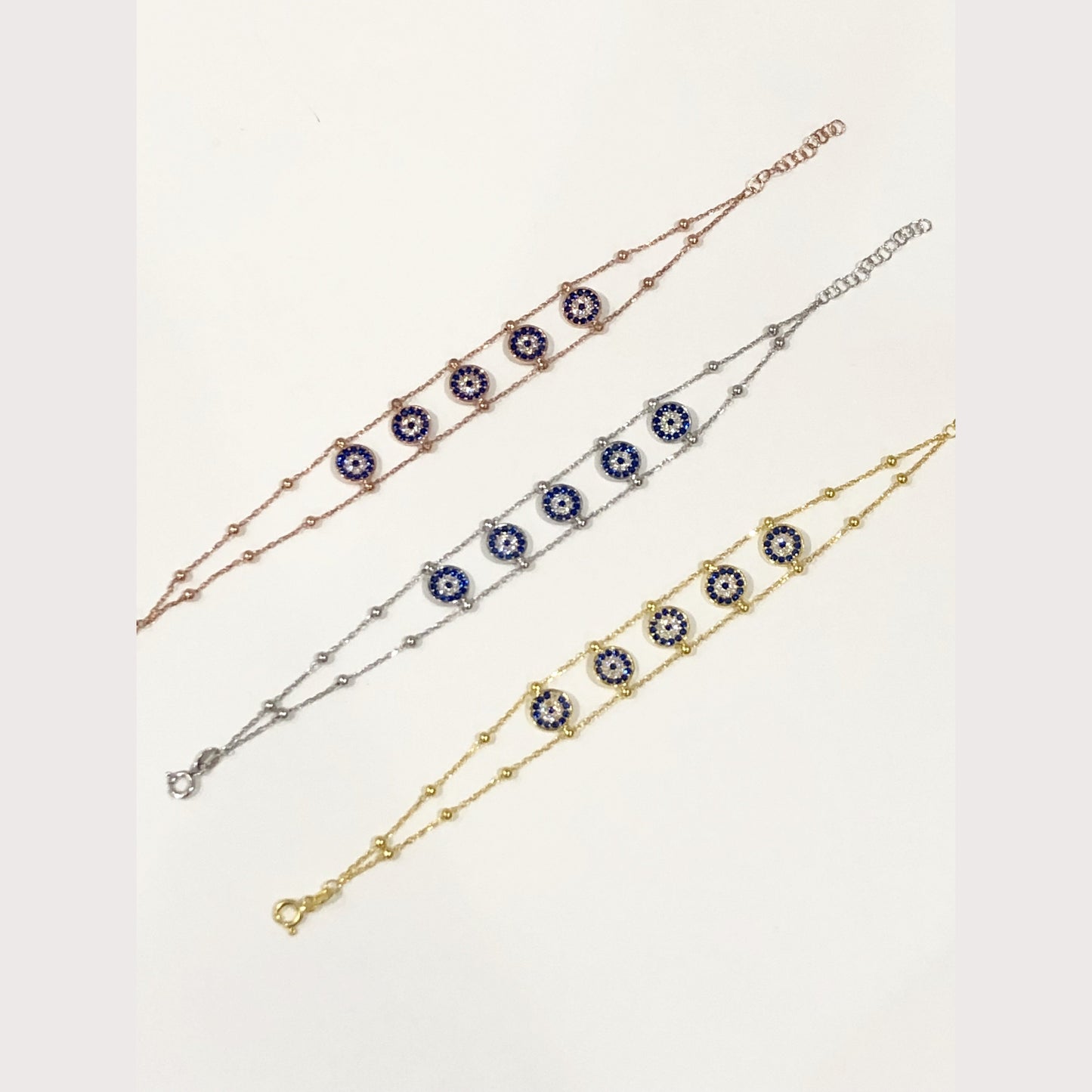 Multi Evil Eye Chain Bracelet